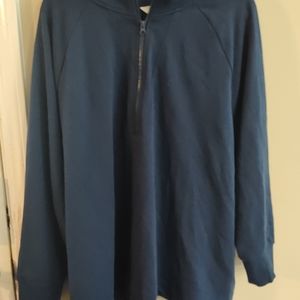 Blue quarter zip up